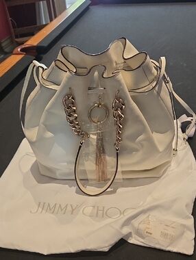Jimmy Choo bonbon Callie Drawstring Large Bucket Bag